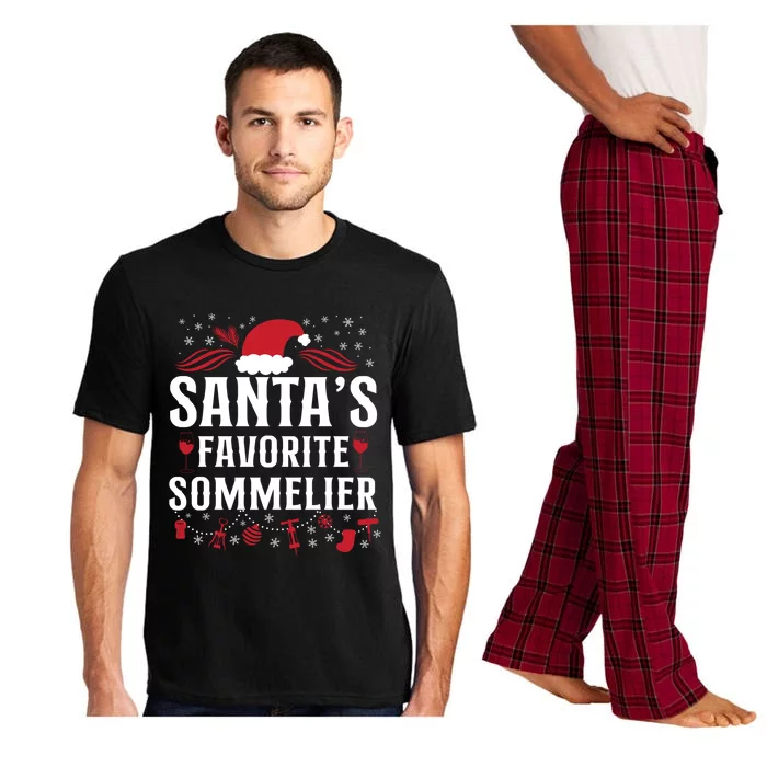 Sommelier Wine Ing Tasting Christmas Santa's Favorite Gift Pajama Set