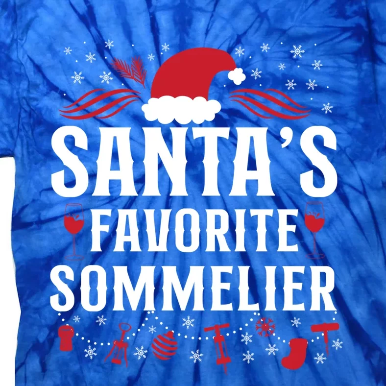 Sommelier Wine Ing Tasting Christmas Santa's Favorite Gift Tie-Dye T-Shirt