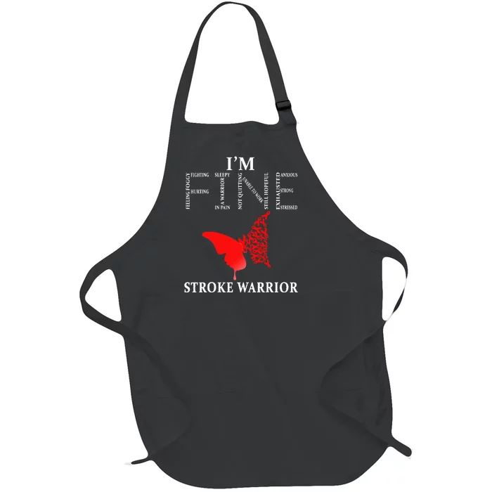 Stroke Warrior Im Fine Full-Length Apron With Pocket