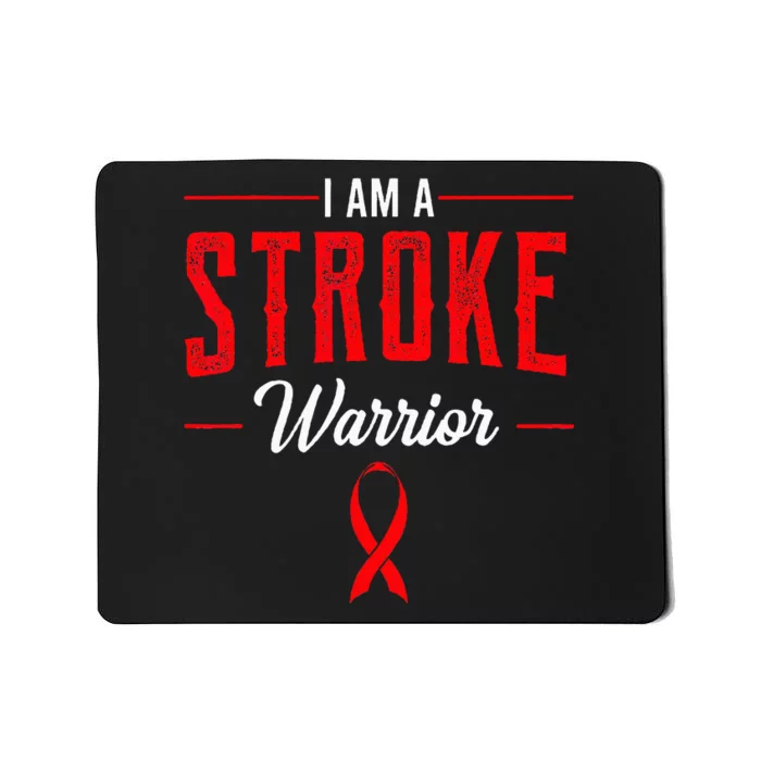 Stroke Warrior Ischemic Neurologists Red Ribbon Gift Idea Mousepad