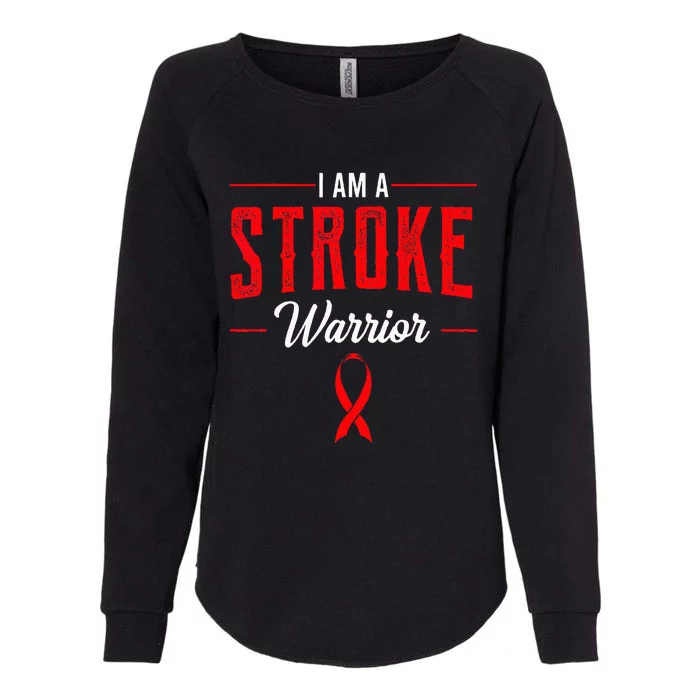 Stroke Warrior Ischemic Neurologists Red Ribbon Gift Idea Womens California Wash Sweatshirt