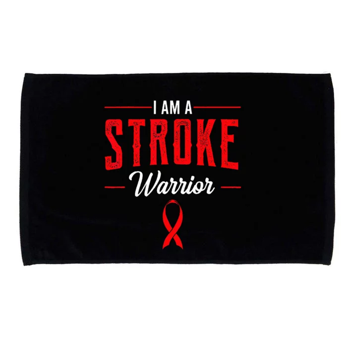 Stroke Warrior Ischemic Neurologists Red Ribbon Gift Idea Microfiber Hand Towel