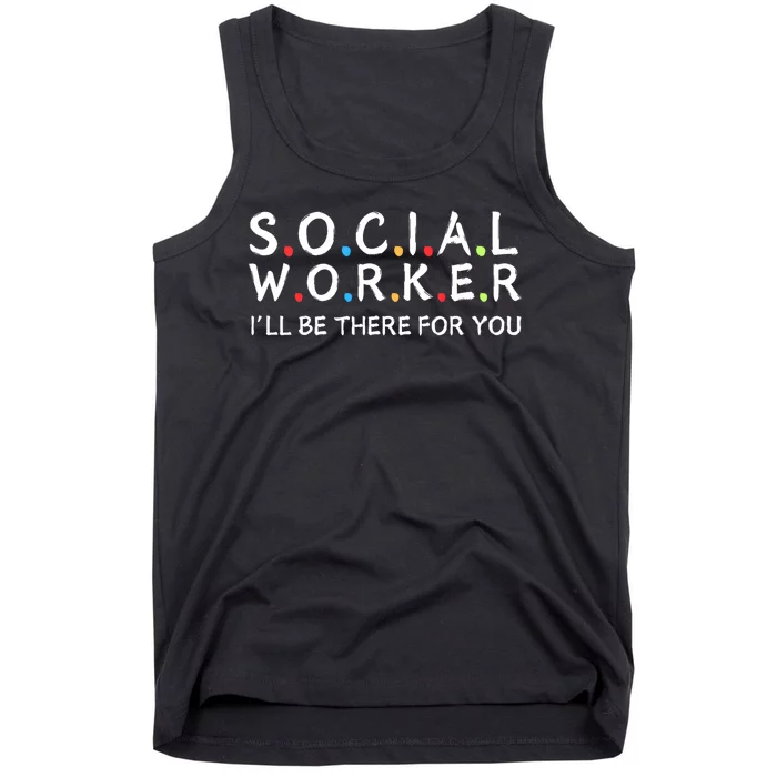 Social Worker Ill Be There For You Christmas Tank Top