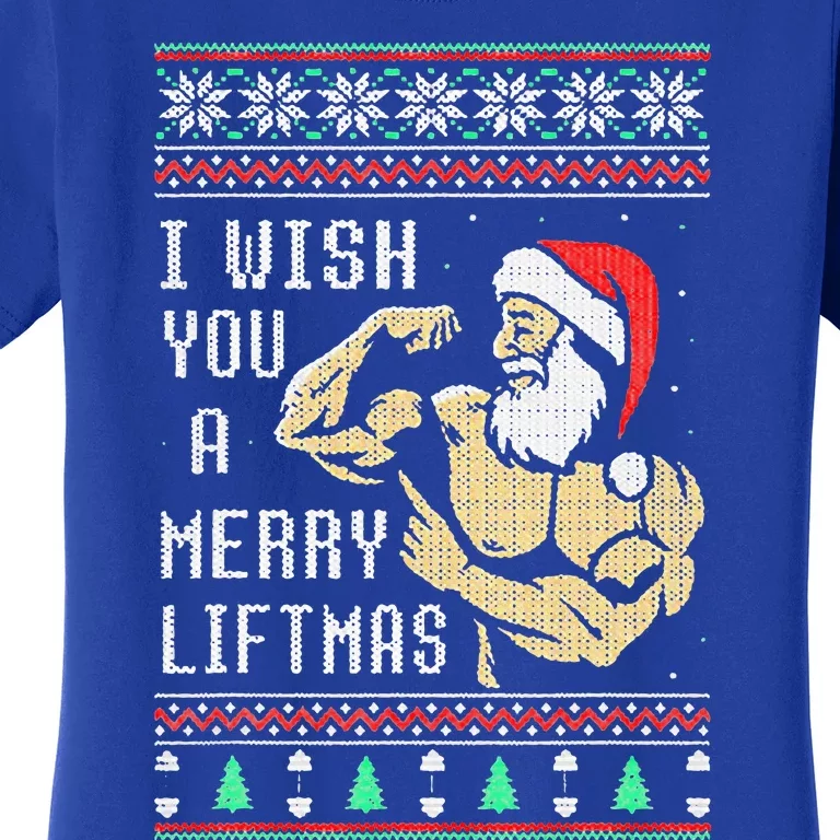 Santa Workout I Wish You A Merry Liftmas Women's T-Shirt