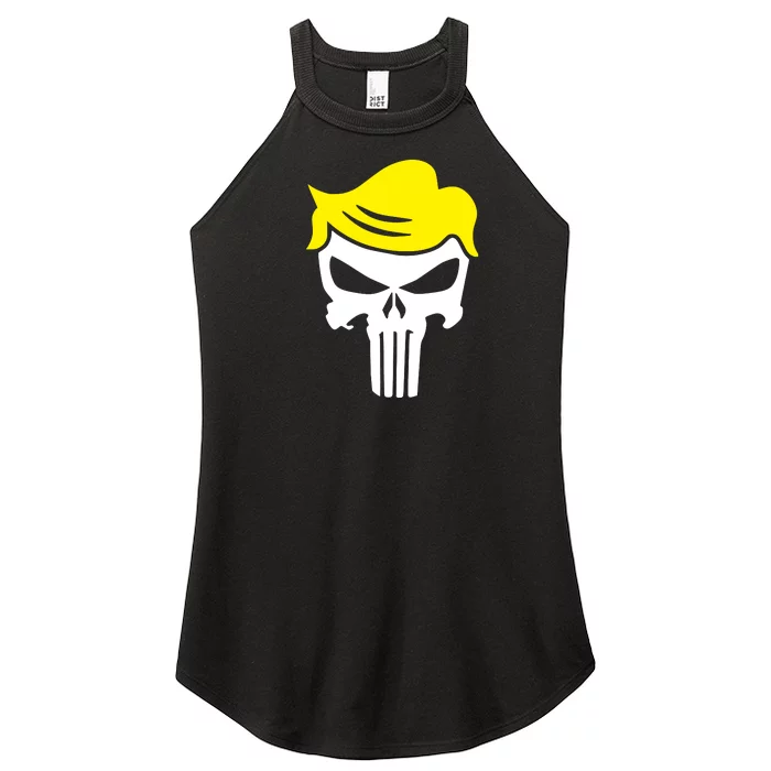 Trump Hair Skull Halloween Women’s Perfect Tri Rocker Tank