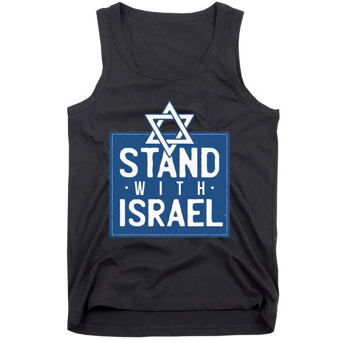 Stand With Israel Jewish Star of David Pray for Jerusalem Tank Top