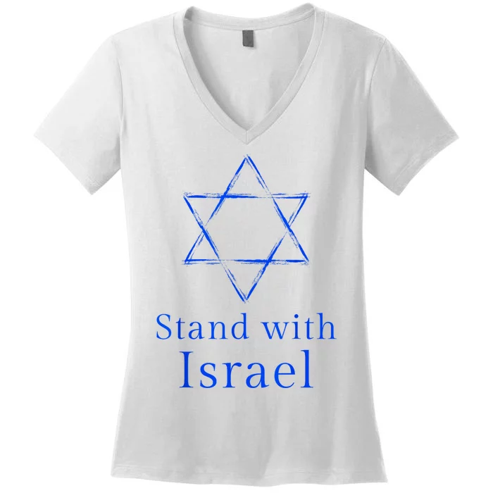 Stand With Israel! Support Israel Women's V-Neck T-Shirt