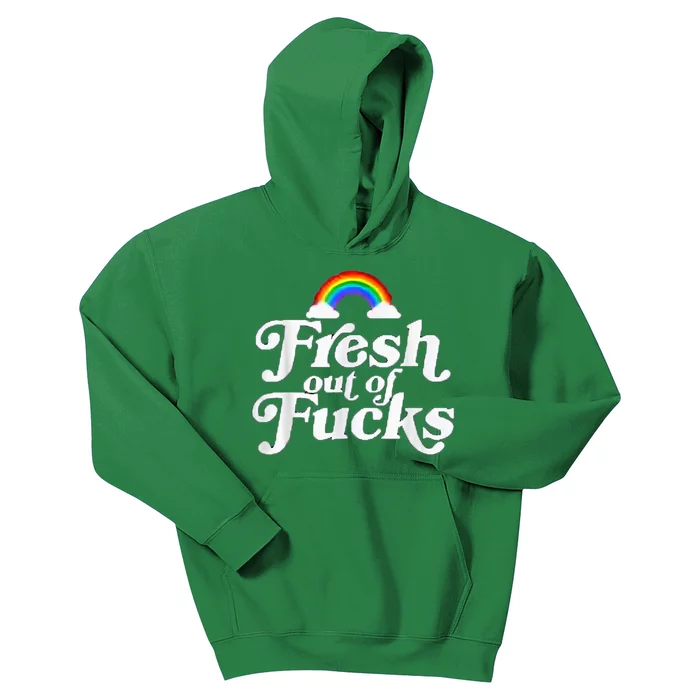 Swear Word Inappropriate Funny Adult Fresh Out Of Fucks Kids Hoodie