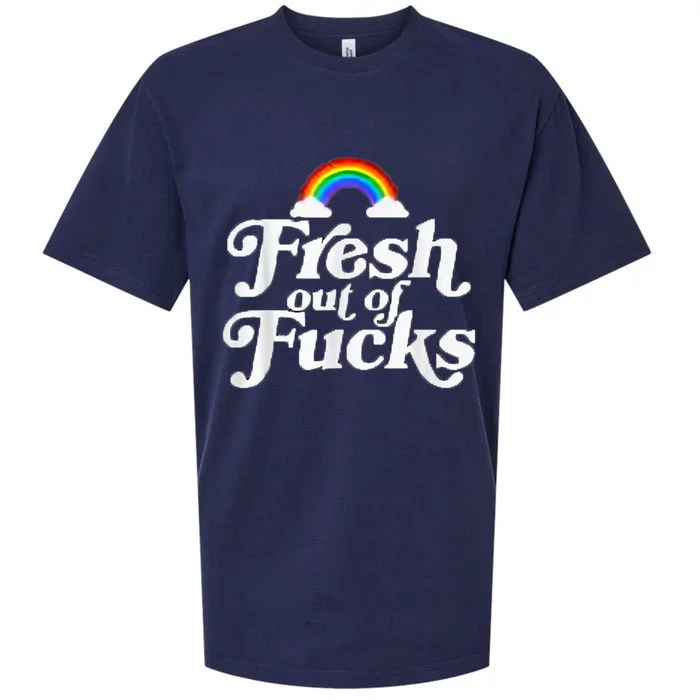 Swear Word Inappropriate Funny Adult Fresh Out Of Fucks Sueded Cloud Jersey T-Shirt