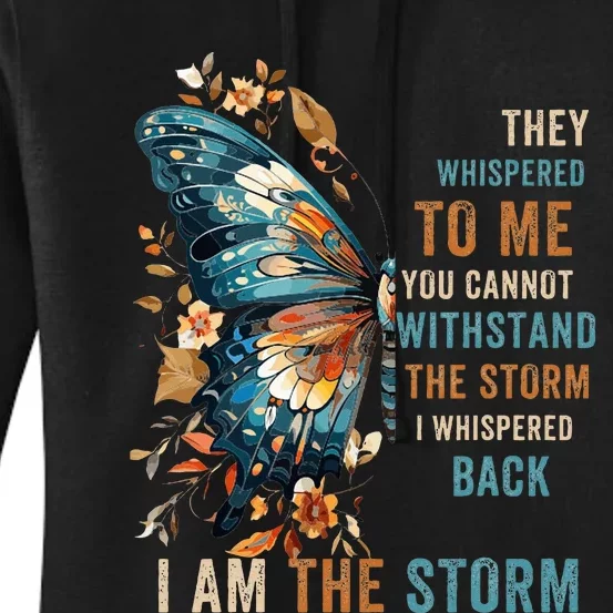 She Whispered I Am The Storm African Inspirational Peace Women's Pullover Hoodie