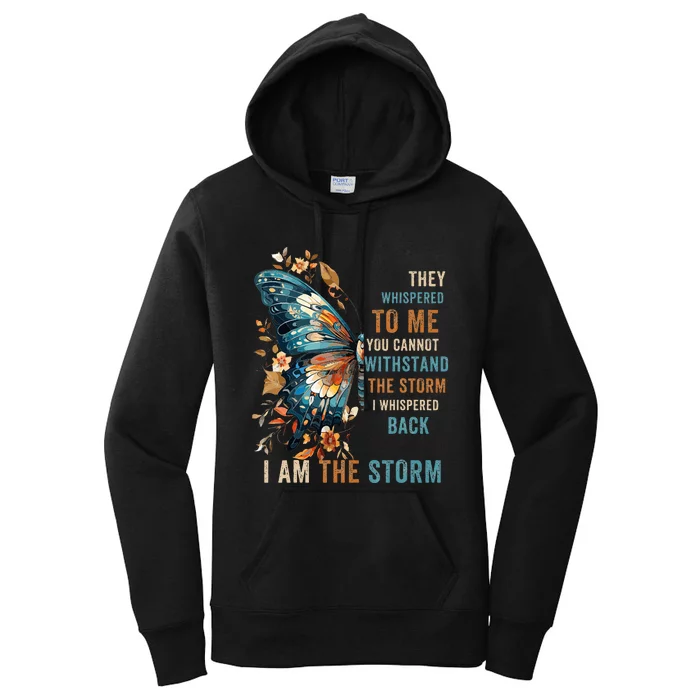 She Whispered I Am The Storm African Inspirational Peace Women's Pullover Hoodie