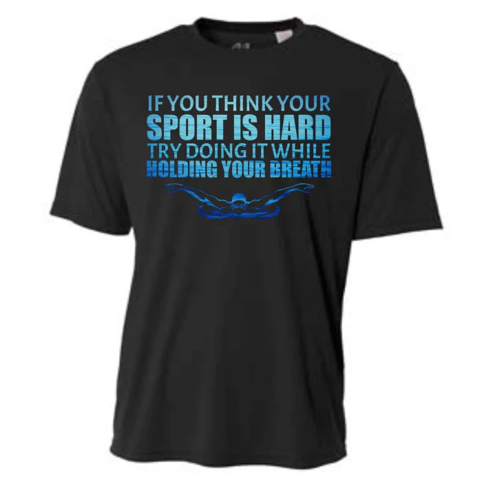 Swimming Is Hard Cooling Performance Crew T-Shirt