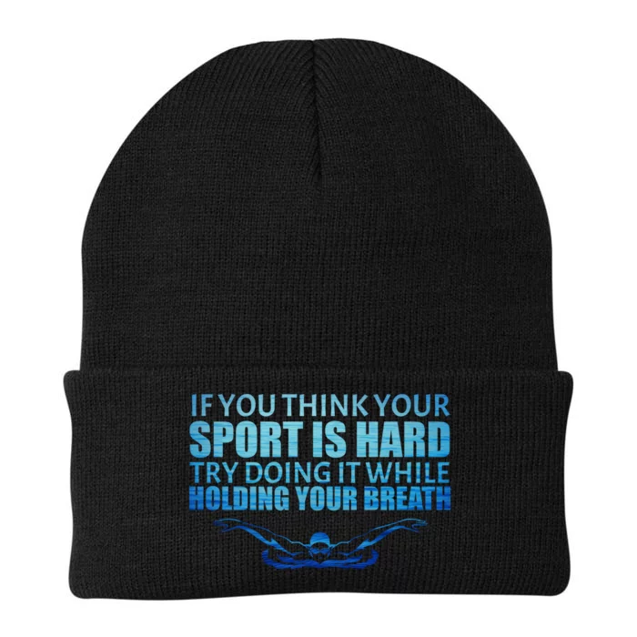 Swimming Is Hard Knit Cap Winter Beanie