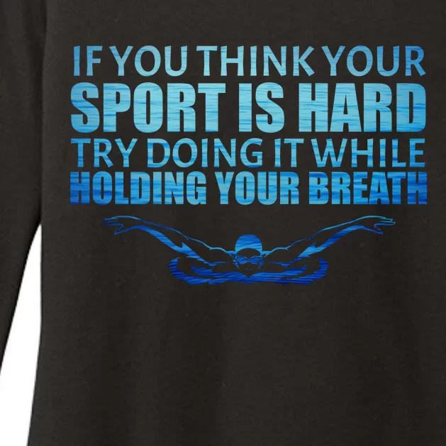 Swimming Is Hard Womens CVC Long Sleeve Shirt