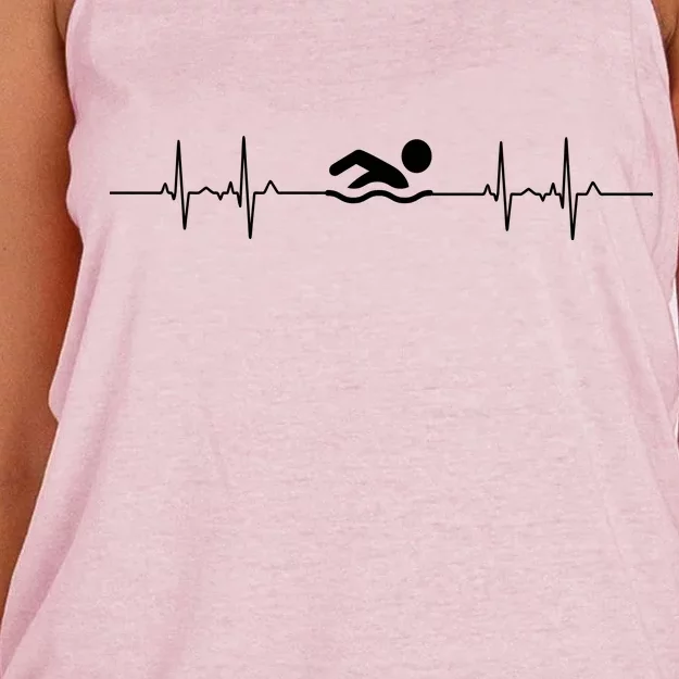 Swimming Is Life Women's Knotted Racerback Tank