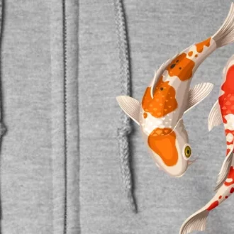 Swimming Koi Fishes Full Zip Hoodie