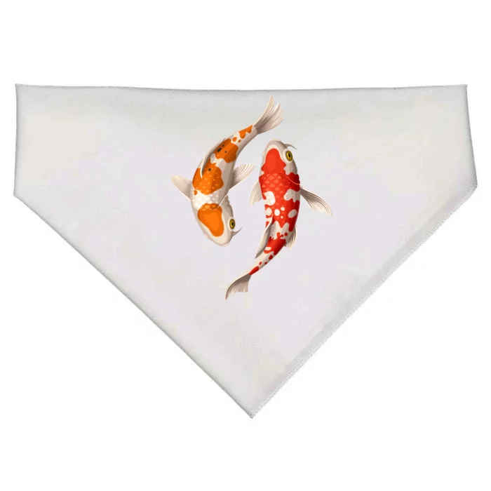 Swimming Koi Fishes USA-Made Doggie Bandana