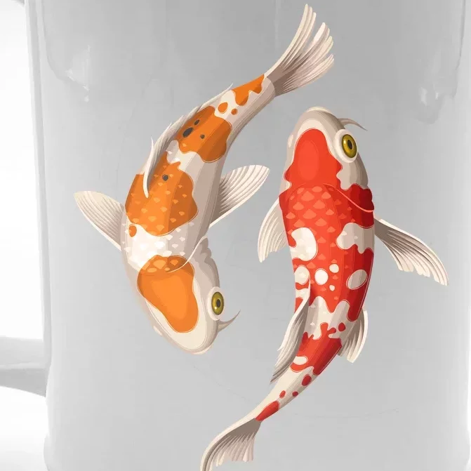 Swimming Koi Fishes Front & Back Beer Stein