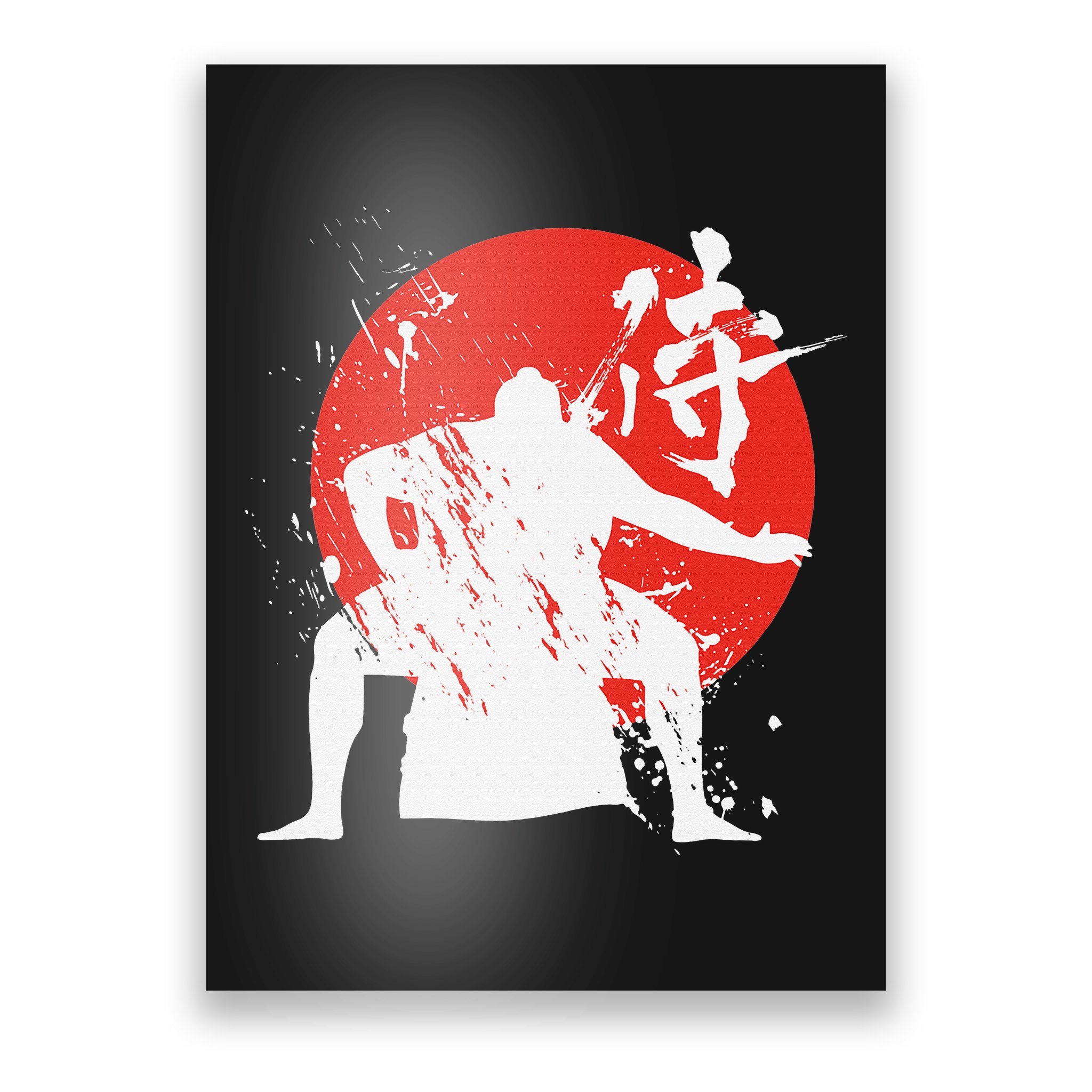 Sumo Wrestler Japanese Kanji Japan Wrestling Poster | TeeShirtPalace