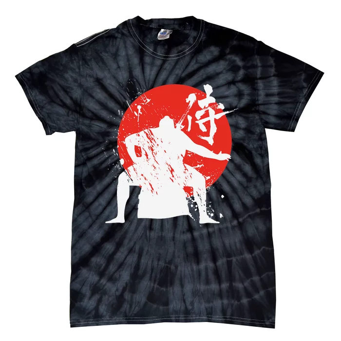 Sumo Wrestler Japanese Kanji Japan Wrestling Tie-Dye T-Shirt