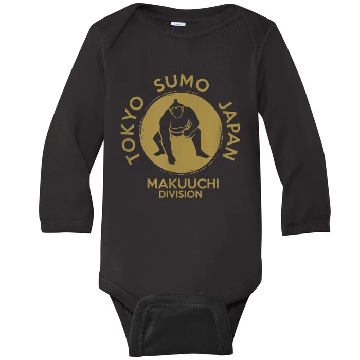 Sumo Wrestling Japan Tokyo Makuuchi Tournament Baby Long Sleeve Bodysuit