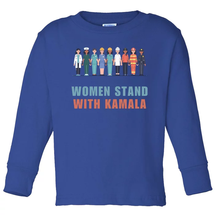 Stand With Kamala Walz Madam President Unity Harris Gift Toddler Long Sleeve Shirt