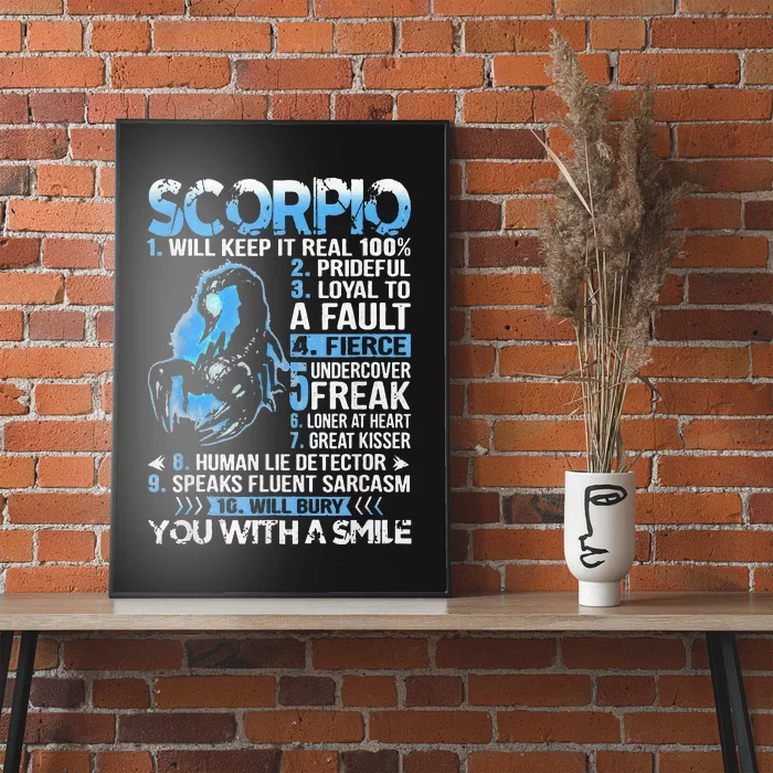 Scorpio Will Keep It Real 100 Prideful Scorpio Zodiac Poster