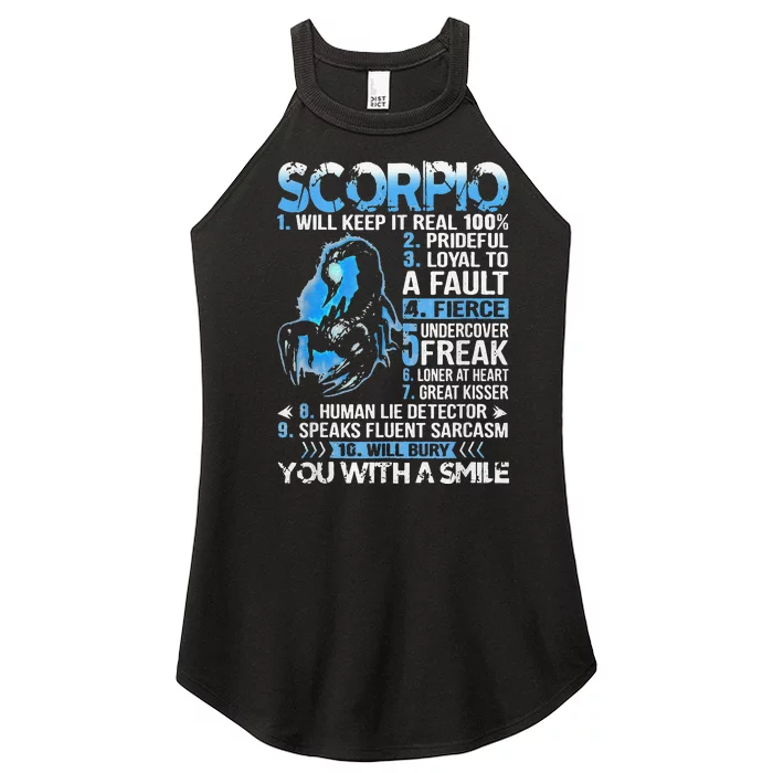 Scorpio Will Keep It Real 100 Prideful Scorpio Zodiac Women’s Perfect Tri Rocker Tank