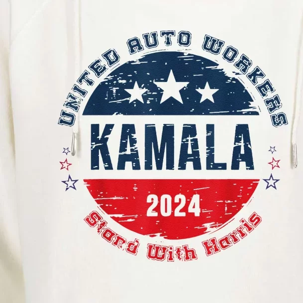 Stand With Kamala Harris Trump Is A Scab Vote Harris 2024 Womens Funnel Neck Pullover Hood