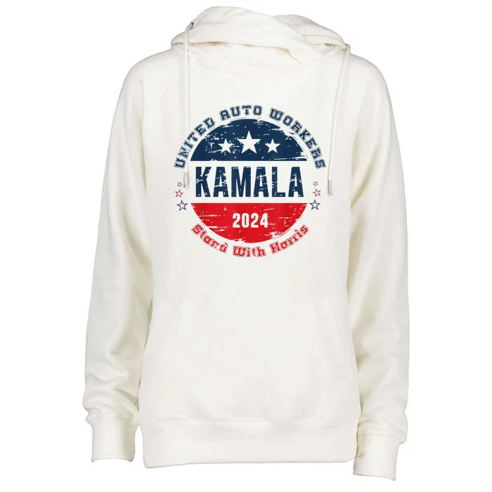 Stand With Kamala Harris Trump Is A Scab Vote Harris 2024 Womens Funnel Neck Pullover Hood