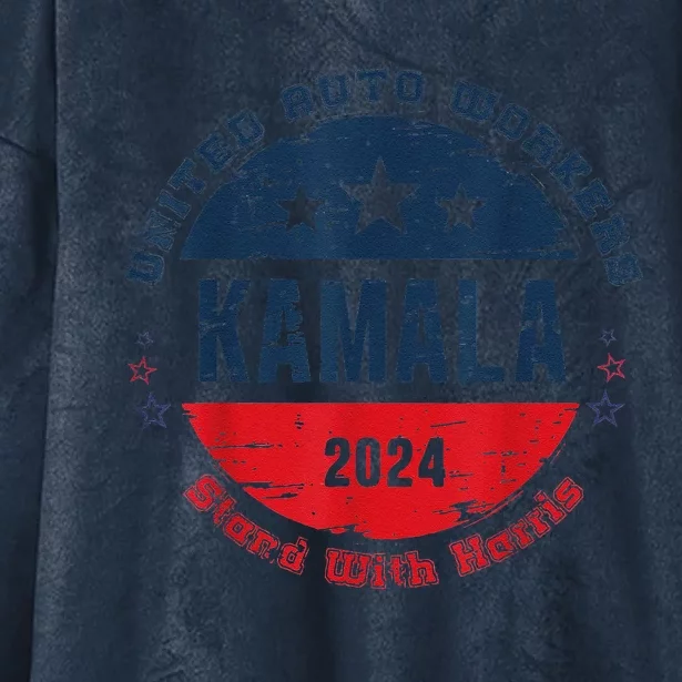 Stand With Kamala Harris Trump Is A Scab Vote Harris 2024 Hooded Wearable Blanket