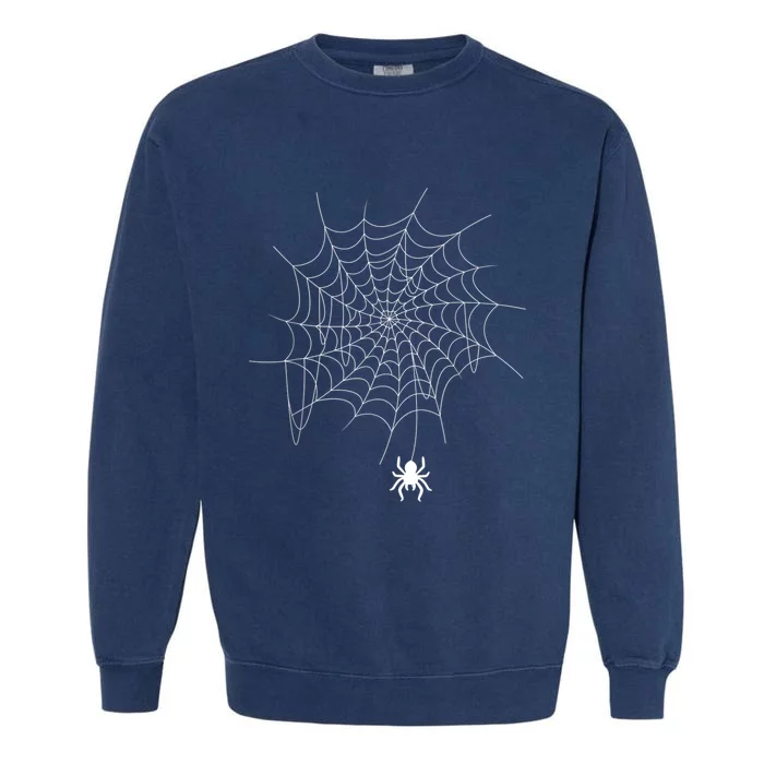 Spider Web Lazy Diy Halloween Costume Garment-Dyed Sweatshirt