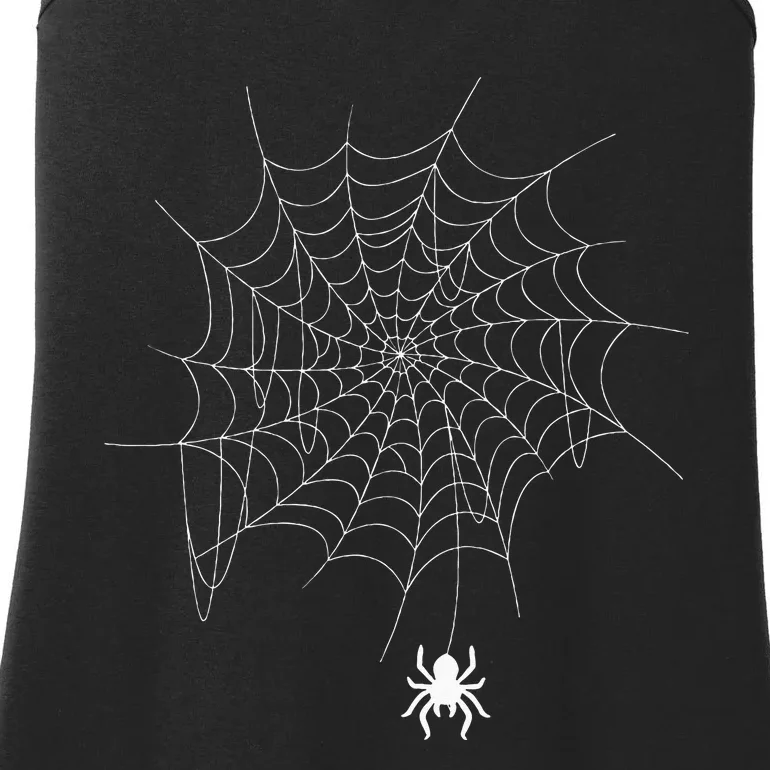 Spider Web Lazy DIY Halloween Costume Spooky Insect Ladies Essential Tank