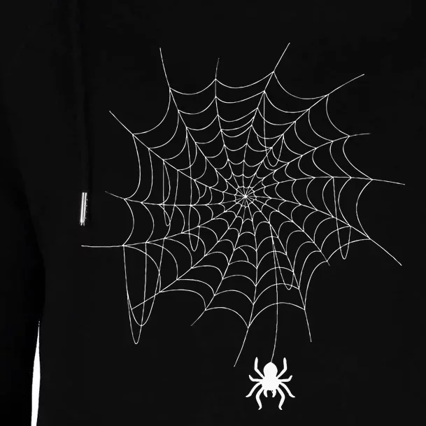 Spider Web Lazy DIY Halloween Costume Spooky Insect Womens Funnel Neck Pullover Hood