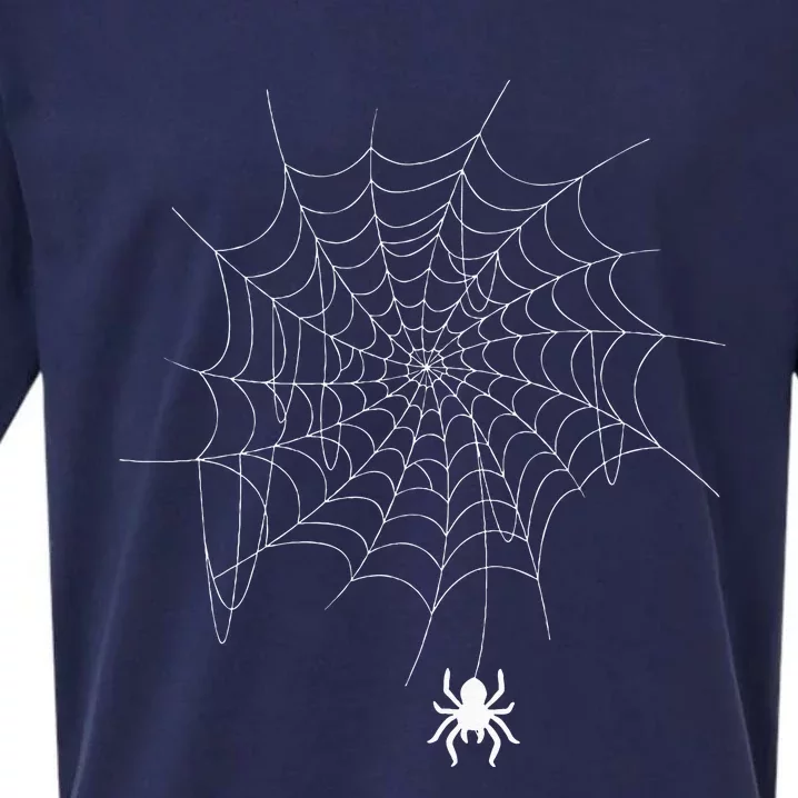 Spider Web Lazy DIY Halloween Costume Spooky Insect Sueded Cloud Jersey T-Shirt