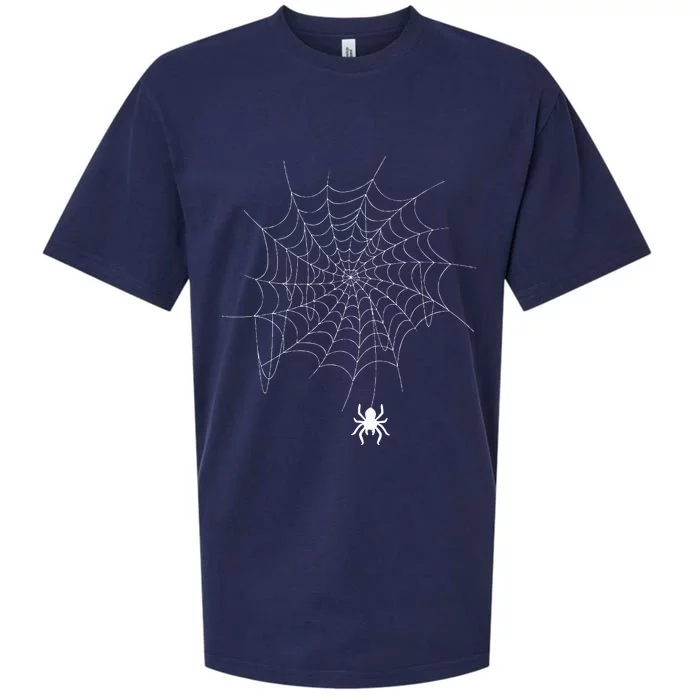 Spider Web Lazy DIY Halloween Costume Spooky Insect Sueded Cloud Jersey T-Shirt