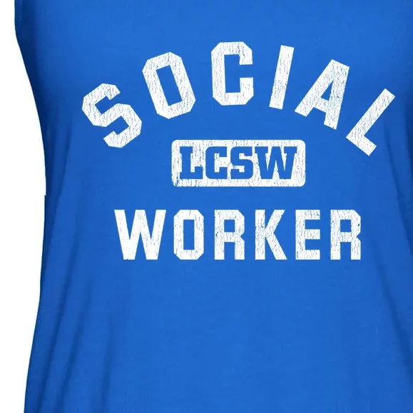 Social Worker Lcsw Social Work Month Funny Gift Cool Gift Ladies Essential Flowy Tank