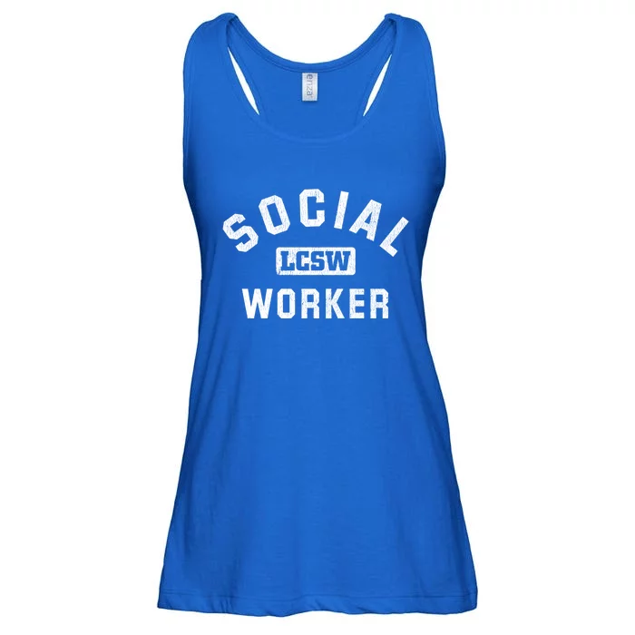 Social Worker Lcsw Social Work Month Funny Gift Cool Gift Ladies Essential Flowy Tank