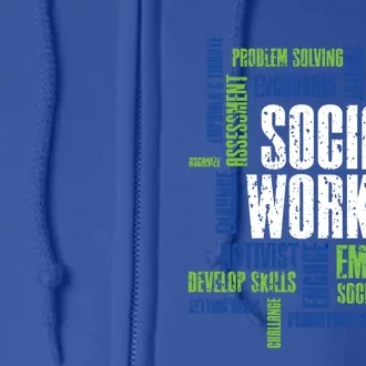 Social Worker Lcsw Work Graphic Pediatric Nurse Gift Full Zip Hoodie