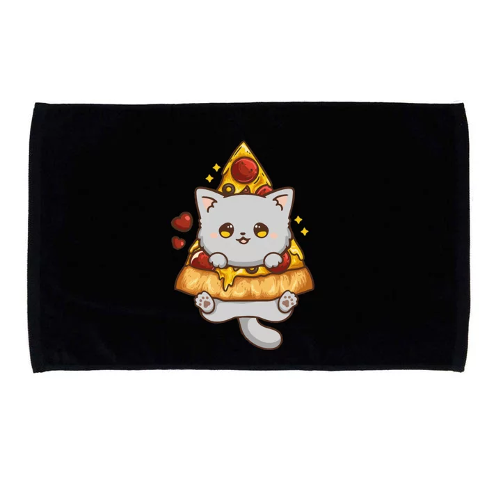 Someday We Ll All Be Dead Existential Dread Kawaii Cat Pizza Microfiber Hand Towel