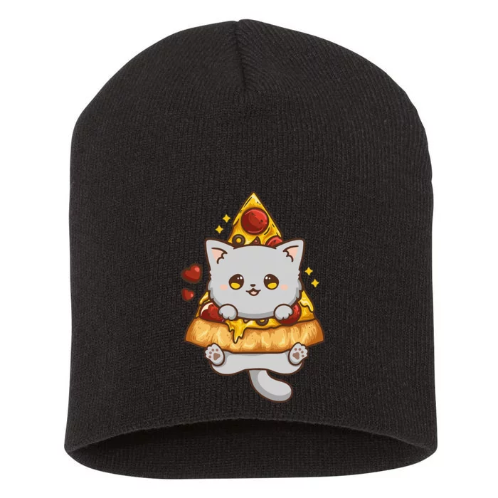 Someday We Ll All Be Dead Existential Dread Kawaii Cat Pizza Short Acrylic Beanie