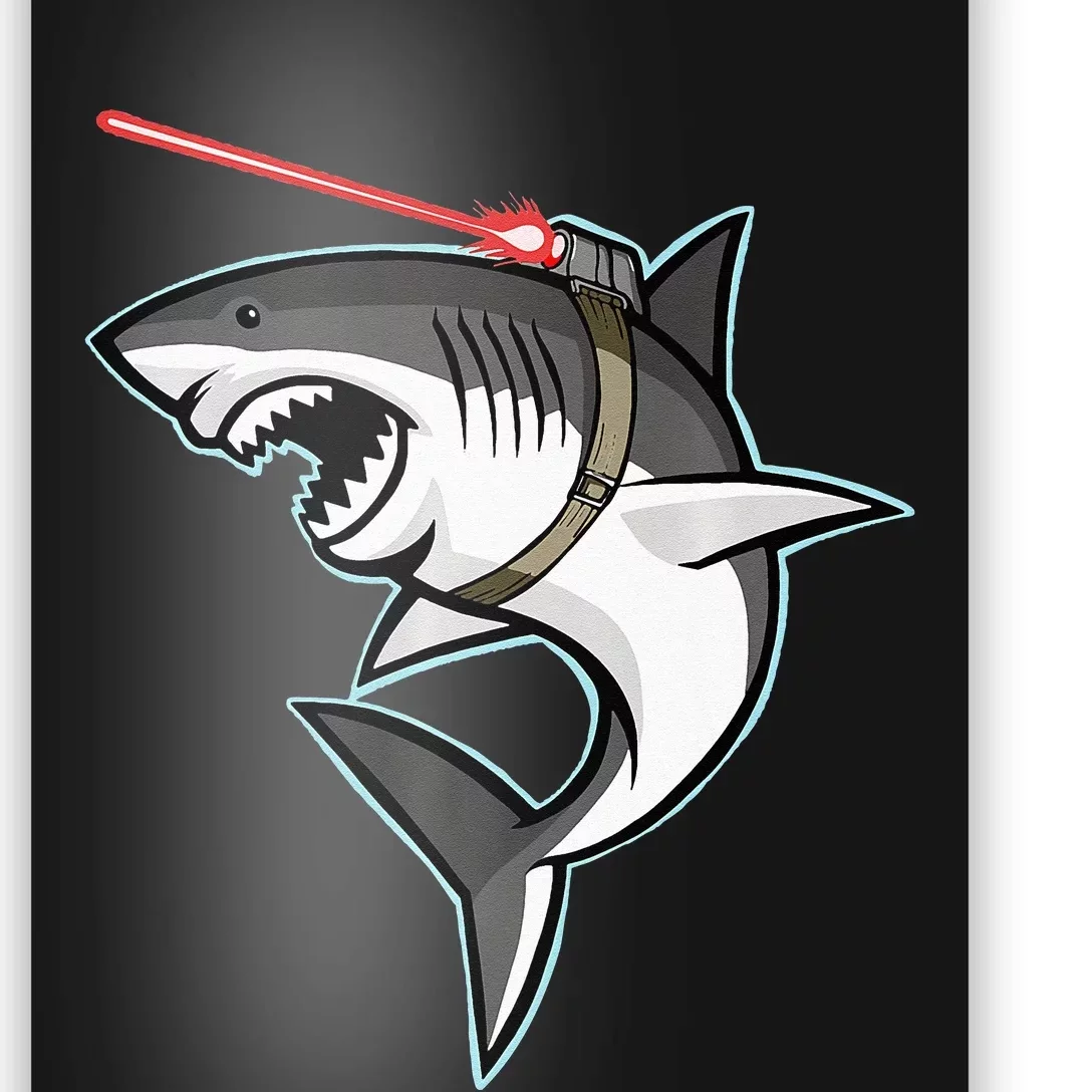 Shark with Laser Beam Premium Poster