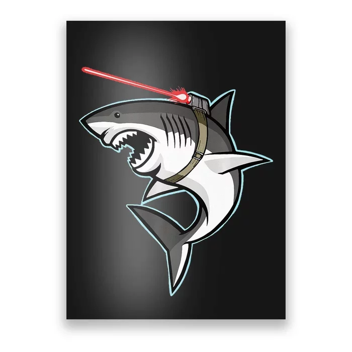 Shark with Laser Beam Premium Poster