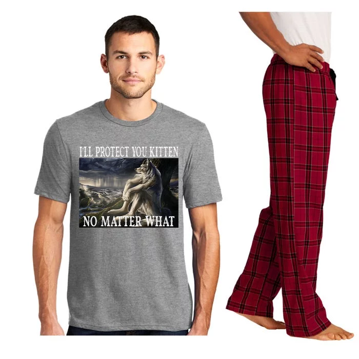 Sitting Wolf Literally Me Werewolf Ripping Meme Alpha Wolf Pajama Set