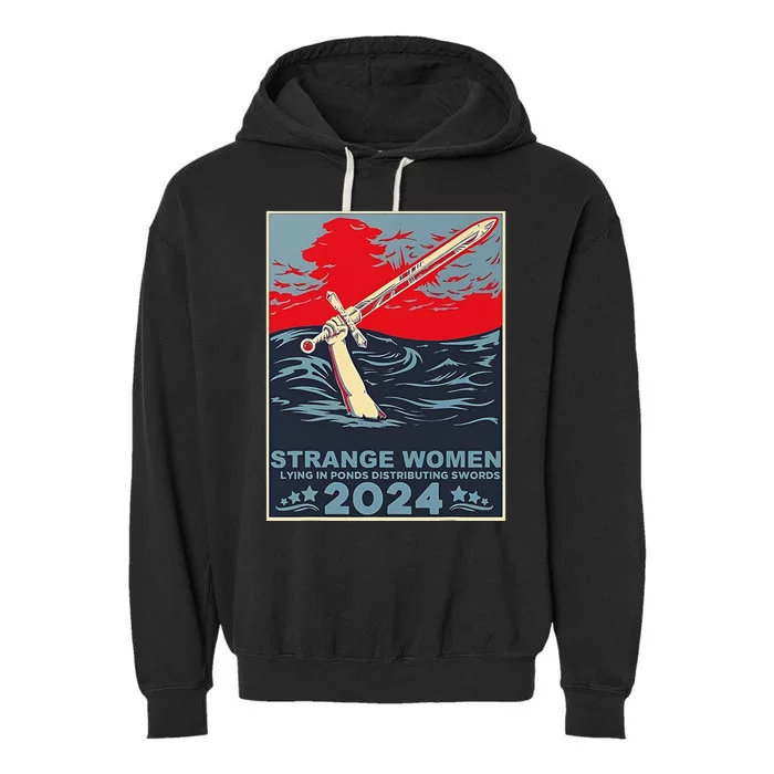 Strange Women Lying In Ponds 2024 Garment-Dyed Fleece Hoodie