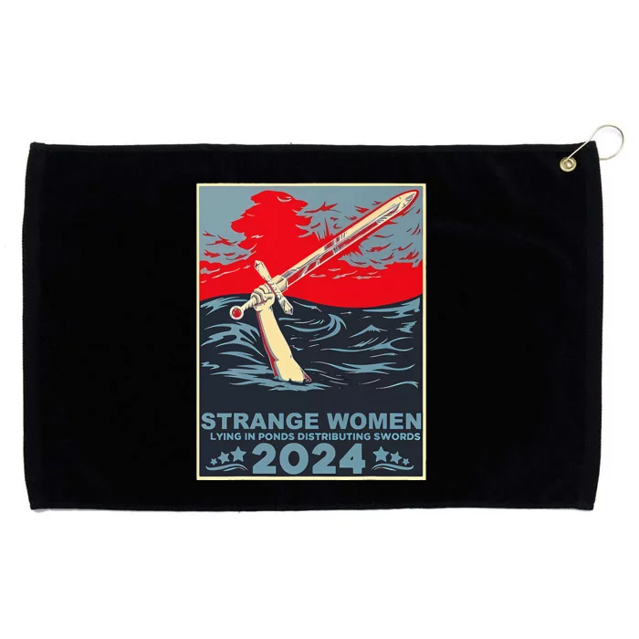 Strange Women Lying In Ponds Distributing Swords Grommeted Golf Towel