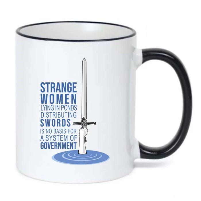 Strange Women Lying In Ponds Distributing Swords Black Color Changing Mug