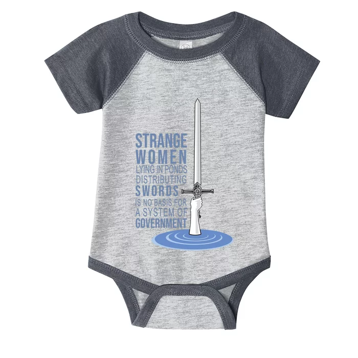 Strange Women Lying In Ponds Distributing Swords Infant Baby Jersey Bodysuit