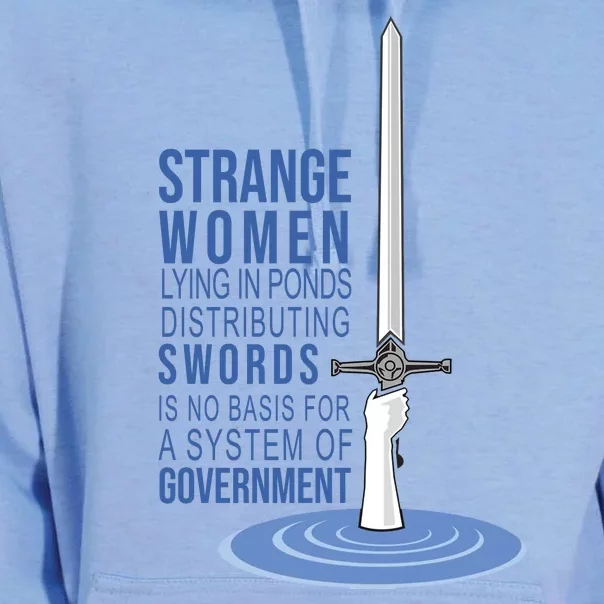 Strange Women Lying In Ponds Distributing Swords Unisex Surf Hoodie