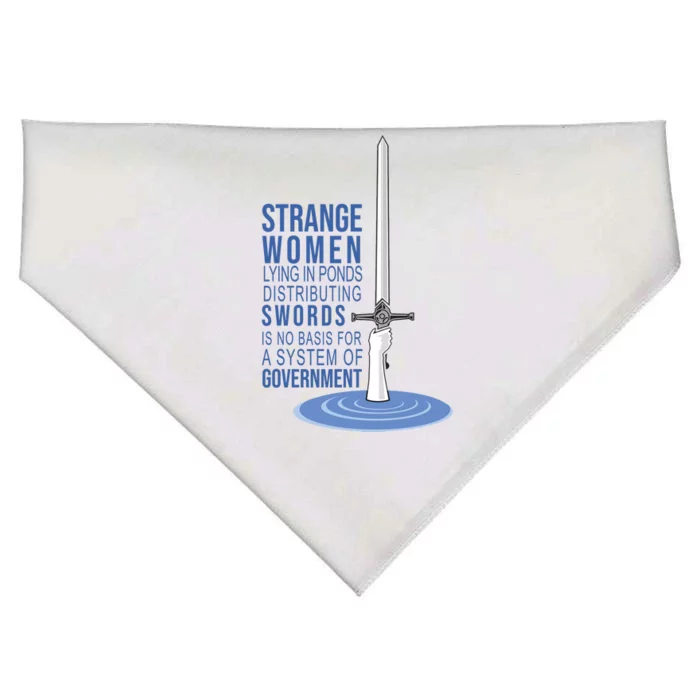 Strange Women Lying In Ponds Distributing Swords USA-Made Doggie Bandana